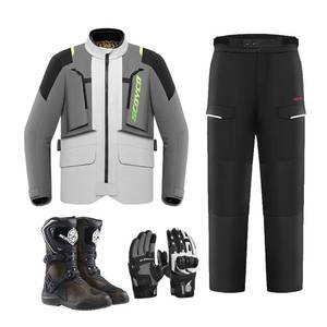 Set di Guanti e Pantaloni da <span class=keywords><strong>Moto</strong></span> Premium Impermeabili in Cordura per Uomo, Protezione per Avventure e Touring - Product Image 1