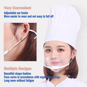 Protector bucal facial antivaho profesional para restaurante, personal de Hotel, Cubierta Sanitaria transparente, protector para escupir, máscara respiratoria - Product Image 4