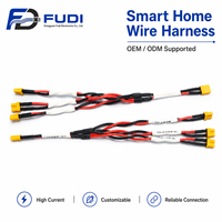 Connecteur FUDI NGD-286 XT30 XT60 professionnel fabriqué en usine, 2 broches, cuivre plaqué étain, assemblage de câbles électroniques, PVC, nylon, PTFE