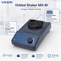 Agitateur orbital de laboratoire VIKERI MX-M pour microplaques, 1500 tr/min, mélange stable, double microplaques, affichage LED, fonction minuterie, IP21