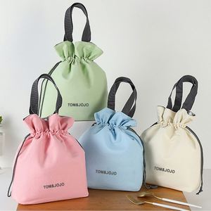 Sac isotherme portable avec cordon de serrage, pochette à main pour femme, sac de shopping multifonctionnel - Product Image 4