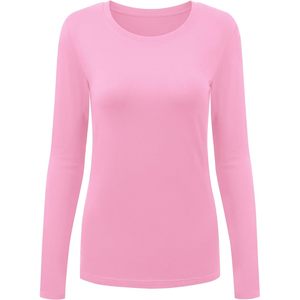 FOXA Women <b>Long</b> <b>Sleeve</b> <b>Undershirt</b> Crew Neck 100% Cotton Breathable Comfort Tee For Scrubs - Product Image 1