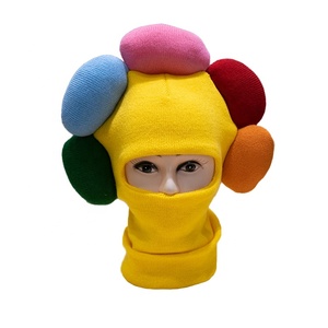 Cache-visage d'hiver, bonnet de <span class=keywords><strong>ski</strong></span> drôle à fleurs, femme, doux, respirant, tricoté, cagoule à un trou, multicolore, masque de <span class=keywords><strong>ski</strong></span> - Product Image 1