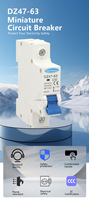 Hecho en fábrica 1P 2P 3P 4P 0.5A 1A 2A 3A 63A AC MCB Disyuntor en miniatura 6KA MLS Tipo C B D 230V 400V con certificado CE