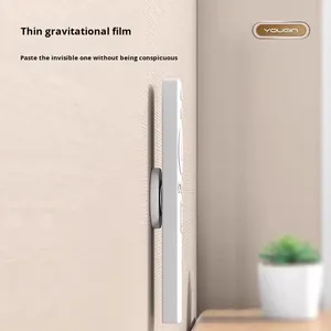 حامل جداري لاصق للتحكم عن بعد في التلفاز ومكيف الهواء، تخزين بدون حفر، مغناطيسي قوي، تصميم عصري - Product Image 3