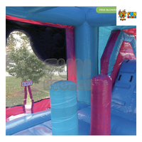 Parque Acuático Inflable de PVC FUN BOUNCE de 2 Carriles, Combo Life Is Good, para Uso Comercial, con Capacidad para Uso en Seco y Mojado