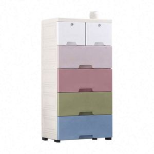 Armario de Plástico Multicapa para Bebés, Gabinete de Almacenamiento Multifuncional, Diseño Desmontable que Ahorra Espacio, para Ropa, Ropa de Cama y Herramientas - Product Image 2