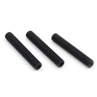 Vis sans tête DIN913 en acier au carbone 40Cr, oxyde noir, ASTM A193 B7, à six pans creux, grades 10.9 et 12.9, M1.6-M12, avec pointe plate