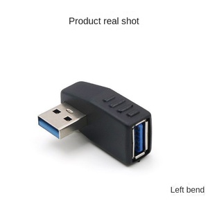 Adaptateur <span class=keywords><strong>OTG</strong></span> <span class=keywords><strong>USB</strong></span> 3.0 haute vitesse mâle-femelle à angle droit, extension de données pour ordinateur, type L 90 degrés, Chine - Product Image 5