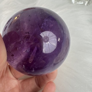 Chất lượng cao 2cm tím thạch anh tím thạch anh tinh thể kim cương nguyên Đá quà tặng và hàng thủ công một phần biển nhím lấy cảm hứng từ hình cầu - Product Image 5