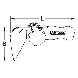Poignée d'assemblage KS TOOLS avec isolation de protection, vissable - Product Image 2