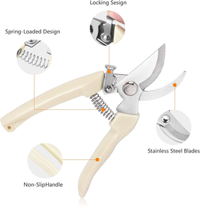 Lưỡi thép không gỉ Tông đơ cầm tay kéo nhiệm vụ nặng nề vườn bỏ qua cắt tỉa ghép kéo tay pruner cây kéo cắt - Product Image 2