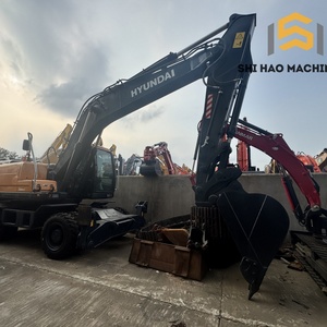 Excavadoras de Ruedas Usadas Importadas Originales, Precios Bajos, Pocas Horas de Uso, Modelo 2019, 21 Toneladas, Hyundai 210w-9s, Alto Rendimiento, Superventas - Product Image 2