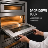 Four à convection multi-niveaux commercial pour cuisine d'hôtel, cuisson du pain et des pains, numérique, économe en énergie, en acier inoxydable, vente en gros