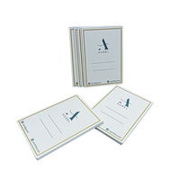 Bâtonnets de parfum en forme de bouteille avec logo personnalisé, dorure à chaud, sur carton noir et blanc, pour testeurs d'huiles parfumées