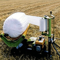 Selbstbetriebene Automatische Mini-Rundballenwickelmaschine mit Getriebe für 46-50cm Ballen 60-70 Ballen/Stunde Einstellbare Folienlagen für Landwirtschaftliche Nutzung