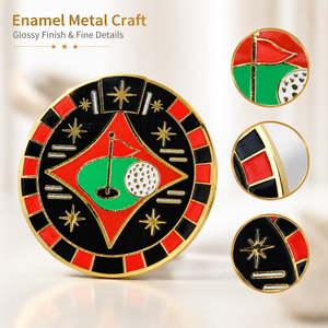 Custom Irregular Shape Magnetic <b>Golf</b> Ball Marker with Enamel Craft for <b>Golf</b> Club Souvenir Projects - Product Image 4