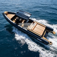 Bateau semi-rigide en aluminium 990 de qualité commerciale, RHIB 990, bateau pneumatique rigide en aluminium pour loisirs, bateau d'accompagnement de yacht