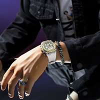 REWARD 833049 Jam Tangan Pria Sporty Trendy Quartz Tali Silikon Enam Jarum Kronograf Tahan Air Bercahaya Terlaris