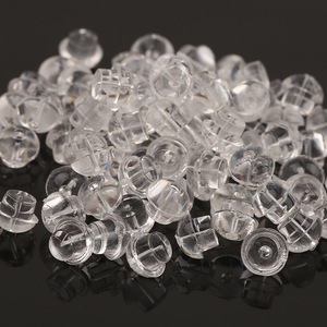 Bouchons d'oreilles en forme de champignon, en résine plastique transparente, 4.4x5mm, pour la fabrication de boucles d'oreilles, accessoires de bijoux DIY - Product Image 4