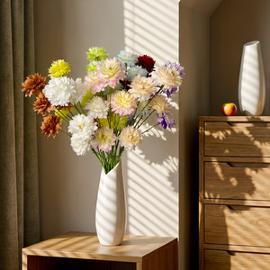 Fleurs marocaines artificielles, 5 pièces, en plastique et tissu, pour décoration de mariage et de la maison, arrangement de bouquet - Product Image 1