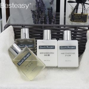 Hôtel cosmétiques commodités 45ml shampooing salle de bain voyage ensemble de fournitures 60ml lotion pour le corps - Product Image 6
