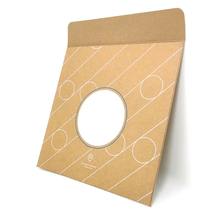 Logo kustom cetak kertas Mini daur ulang Putih lipat kotak amplop kertas Kraft untuk CD