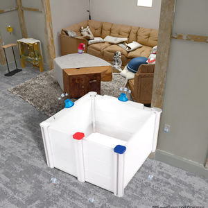 คอกสุนัขทำจากพีวีซีทำจากโลหะเคลือบแข็งแรงป้องกันการเคี้ยวประตูสัตว์เลี้ยงกล่องใส่สัตว์เลี้ยงขนาดใหญ่ขนาดกลาง - Product Image 1