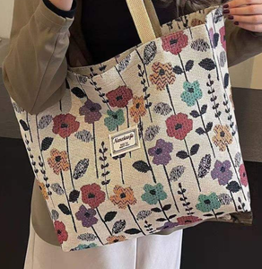 Women's One Shoulder <b>Large</b> Capacity Handbag Fashion Versatile Canvas Women's One Shoulder Handbag Student Shopping <b>Bag</b> - Product Image 5