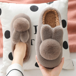 Slides Slipper Women Winter Shoes Rabbit Cute Kawaii Slippers Girls Student Warm Fashion Indoor <b>Sliders</b> - Product Image 3
