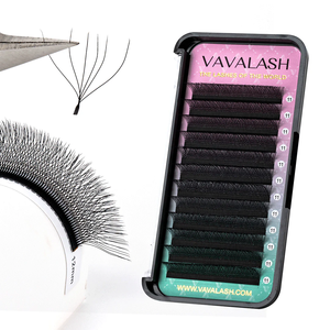 Extensions <span class=keywords><strong>de</strong></span> cils pré-faites en gros, marque privée, volume, fournitures, YY <span class=keywords><strong>3D</strong></span> 4D 5D W, cils synthétiques, cheveux naturels, longs - Product Image 2