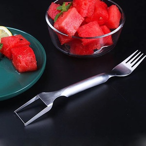 Watermelon slicer, made of 304 stainless steel, for <b>dicing</b> and cutting watermelons, and scooping out the flesh. - Product Image 2