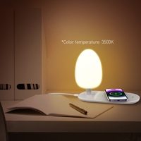 Lampe de décoration d'intérieur personnalisée LDNIO Y3, lampe de table intelligente multifonctionnelle, chargeur sans fil 15W, lumière d'ambiance LED, lampe de chevet