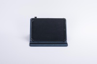 Grand étui universel pour tablette de 10 pouces à motif de grain de litchi de style circulaire comprenant des IPads fabriqués en anneau de protection en caoutchouc PU durable