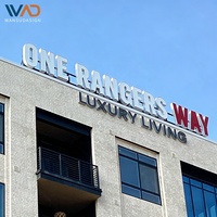 Grand panneau publicitaire extérieur, enseigne lumineuse à lettres en relief, enseigne en métal 3D, enseigne personnalisée pour entreprise, panneau LED