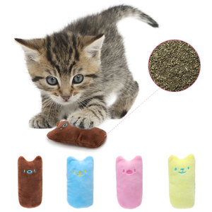 Nobleza Premium Kit giocattolo erba gatta 4 pz eco-friendly animali di peluche per gatto Play cartone imballato - Product Image 1