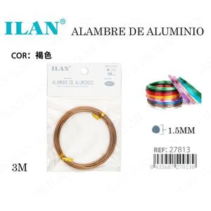 Alambre de Aluminio de 1.5 mm, 3 m, Color Marrón, para Manualidades y Uso Eléctrico - Product Image 3