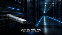 Kabel Optik Aktif Pusat Data 100G 400G 800G QSFP DD ke QSFP DD AOC Kecepatan Transmisi Tinggi untuk Switch Jaringan