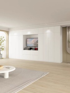 Soluzioni Moderne per Soggiorno, Mobile <span class=keywords><strong>TV</strong></span> Minimalista in MDF su Misura con Vano Portaoggetti, Arredamento per Soggiorno all'Ingrosso - Product Image 2