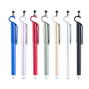 베스트 호텔 메탈 펜 다기능 커스텀 로고 터치 스크린 홀더 쓰기 3in1 볼펜 저렴한 대량 도매