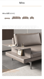 Juego de sofás de cuero de diseño, muebles para salón público, área de recepción, muebles de oficina, sala de espera, sofá, sofá para presidente, asientos - Product Image 5