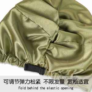 <span class=keywords><strong>Bonnet</strong></span> d'hiver multifonctionnel en satin noir double couche ajustable pour tresses bouclées pour les voyages en plein air - Product Image 4