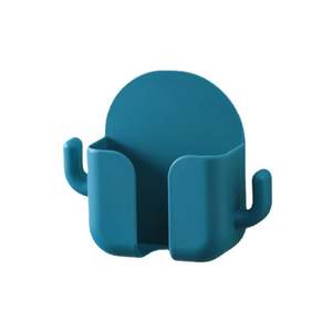 Support adhésif avec crochet, chargeur de téléphone portable, télécommande, étagère, sans perforation, chambre à coucher, salon, porte-manteau mural - Product Image 4