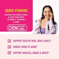 Gummies de collagène OEM pour éclaircir la peau, embellir et lutter contre le vieillissement, compléments efficaces avec vitamines C et E