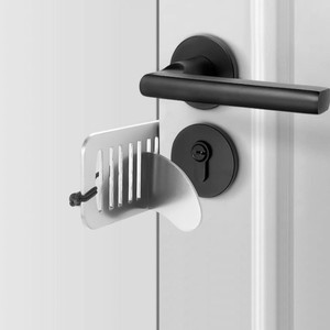 Bloqueador de Puerta Portátil de Acero Inoxidable, Montaje en Bisagra, Antirrobo, Seguridad para el Hogar y Hoteles, Diseño Minimalista, Fácil Instalación - Product Image 2