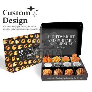 Boîte de papier d'emballage pliante de qualité alimentaire frites poulet chaud nourriture <span class=keywords><strong>pizza</strong></span> avec insertion logo personnalisé en gros impression colorée - Product Image 5