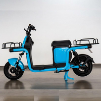 Vélo électrique pour adultes, scooter à deux places avec porte-bagages avant et arrière, pneus larges, vélo électrique longue portée pour les trajets quotidiens