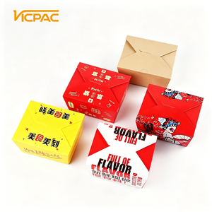 Caja para Aperitivos de Papel Kraft Grueso con Impresión de Seda de Grado Alimenticio, Marca <span class=keywords><strong>VIC</strong></span>, para Empaque de Comida para Llevar Cantidad Mínima de Pedido: 200 Cajas por Unidad - Product Image 5