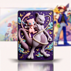 Yidi Wholesale Japanese Anime Poke Embossed <span class=keywords><strong>Metal</strong></span> Card Product <span class=keywords><strong>Pikachu</strong></span> Lunar Fan Art Collection Gifts Blind Boxes - Product Image 1