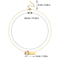Collier en acier inoxydable avec plaque nominative, bijoux fantaisie, collier mignon pour filles, bracelet plaqué or 18 carats pour femmes